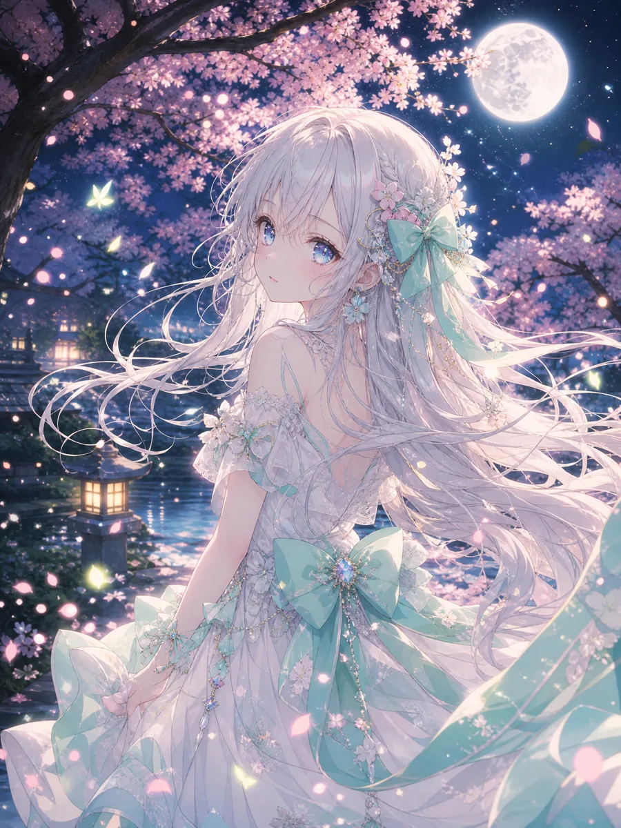 梦幻森林精灵少女插画作品